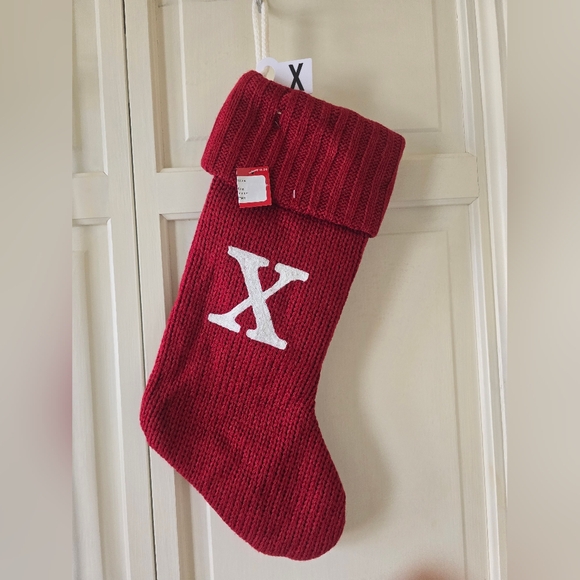 Wondershop Other - Red Knit Christmas Stocking Letter X